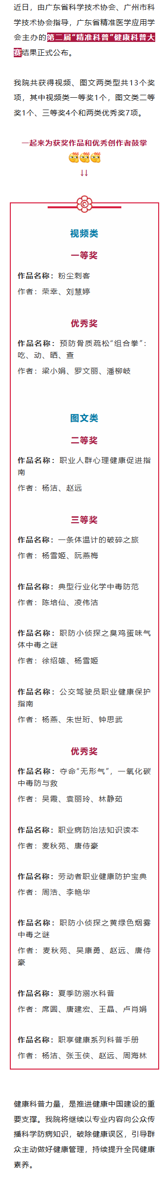 我院13个作品获奖！第二届“精准科普”健康科普大赛结果公布.png